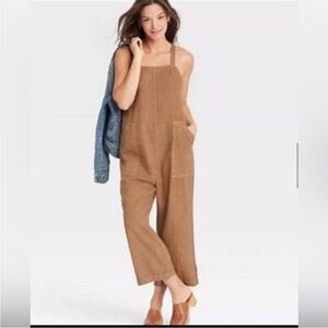 Universal Thread Tan Jumpsuit Linen blend XL